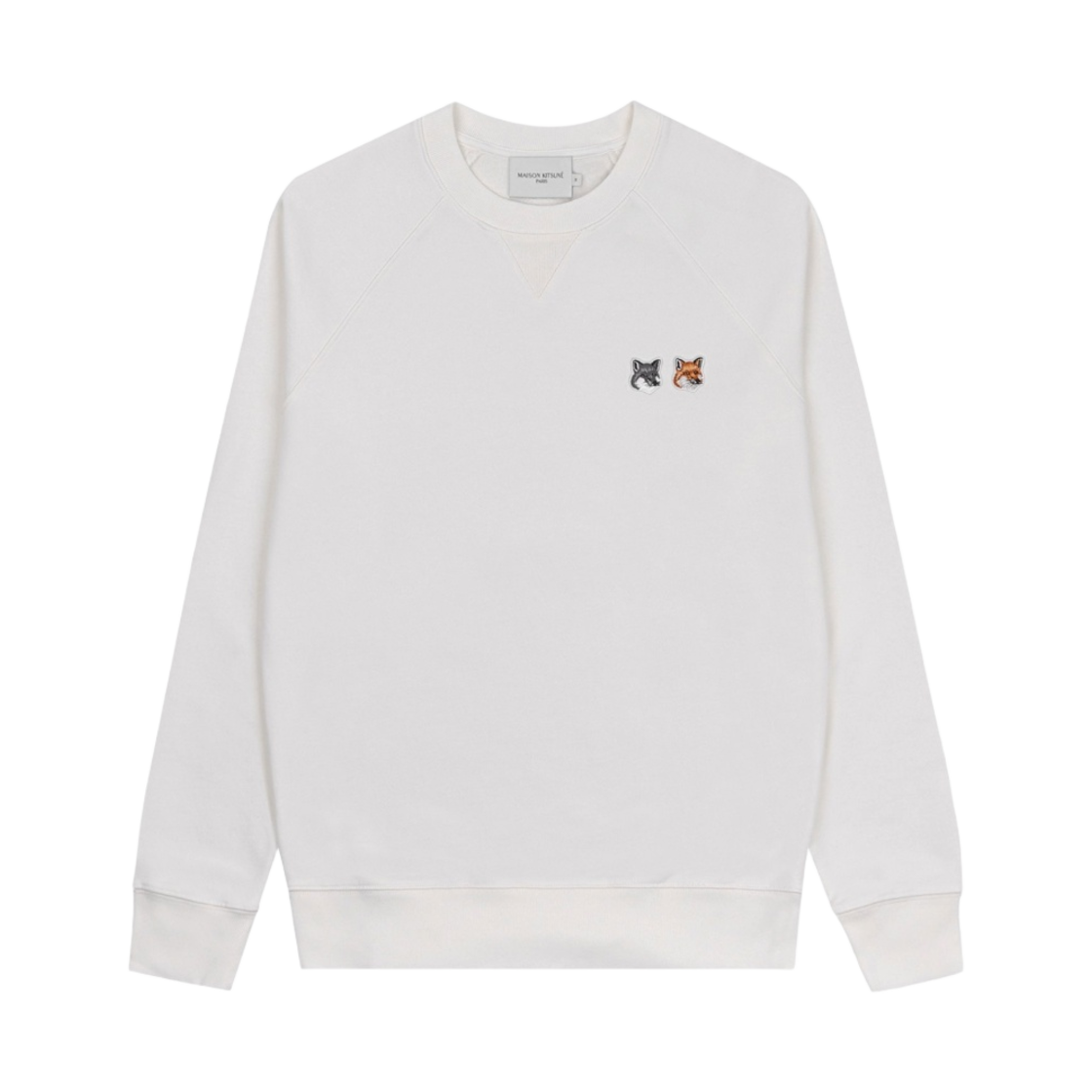 메종 키츠네 더블 폭스 헤드 패치 클래식 스웨트셔츠 라떼 - 22SS(Maison Kitsune Double Fox Head Patch Classic Sweatshirt Latte - 22SS) - 1