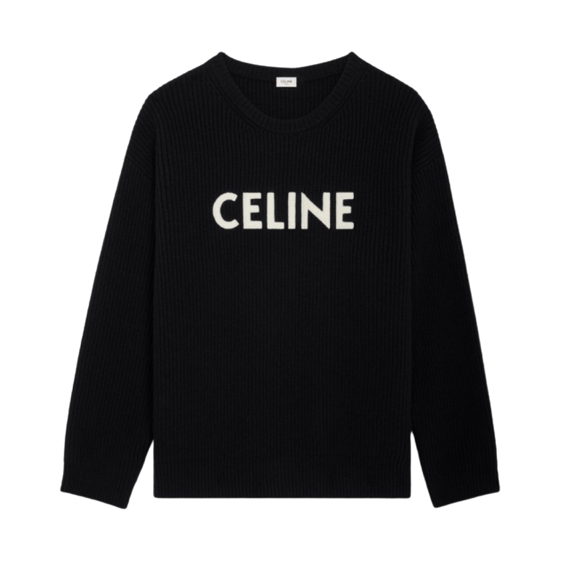 셀린느 오버사이즈 스웨터 립드 울 블랙(Celine Oversized Sweater in Ribbed Wool Black)