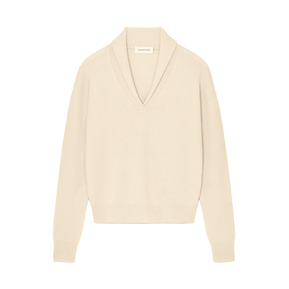 P0000EMD Kindersalmon Women Shawl Collar Pullover Cream