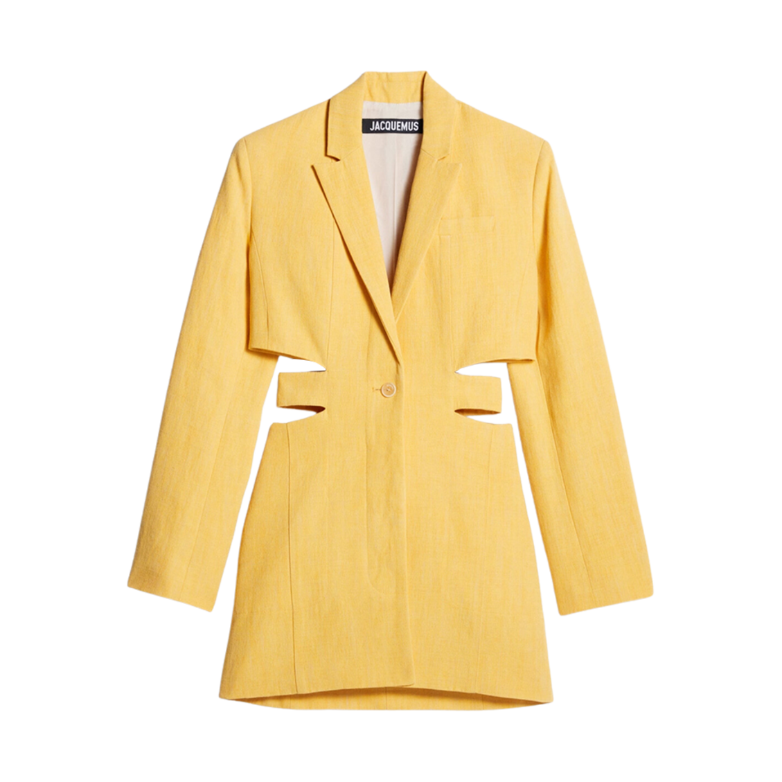 (W) 자크뮈스 라 로브 바리 블레이저 미니 드레스 옐로우((W) Jacquemus La Robe Bari Blazer Mini Dress Yellow) - 1