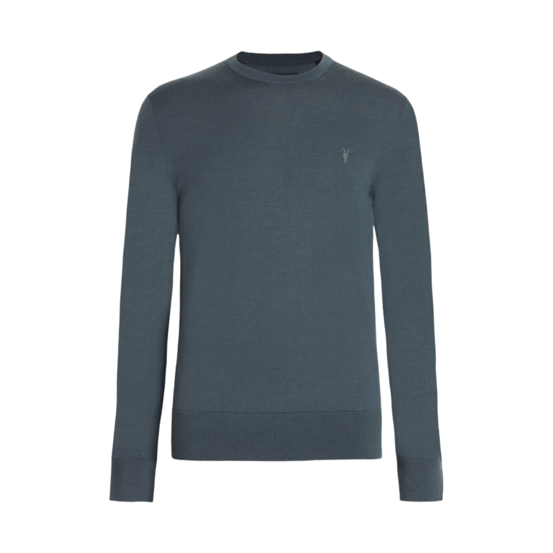 올 세인츠 모드 메리노 크루넥 램스컬 점퍼 비틀 블루(All Saints Mode Merino Crew Neck Ramskull Jumper Beetle Blue)
