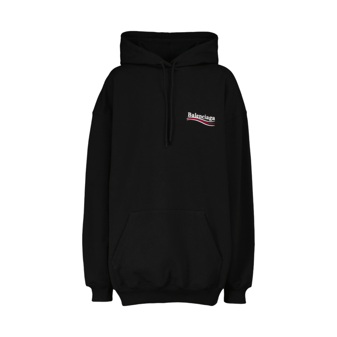 (W) 발렌시아가 폴리티컬 캠페인 미디움 핏 후드 블랙((W) Balenciaga Political Campaign Medium Fit Hoodie Black) - 1