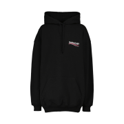 (W) Balenciaga Political Campaign Medium Fit Hoodie Black