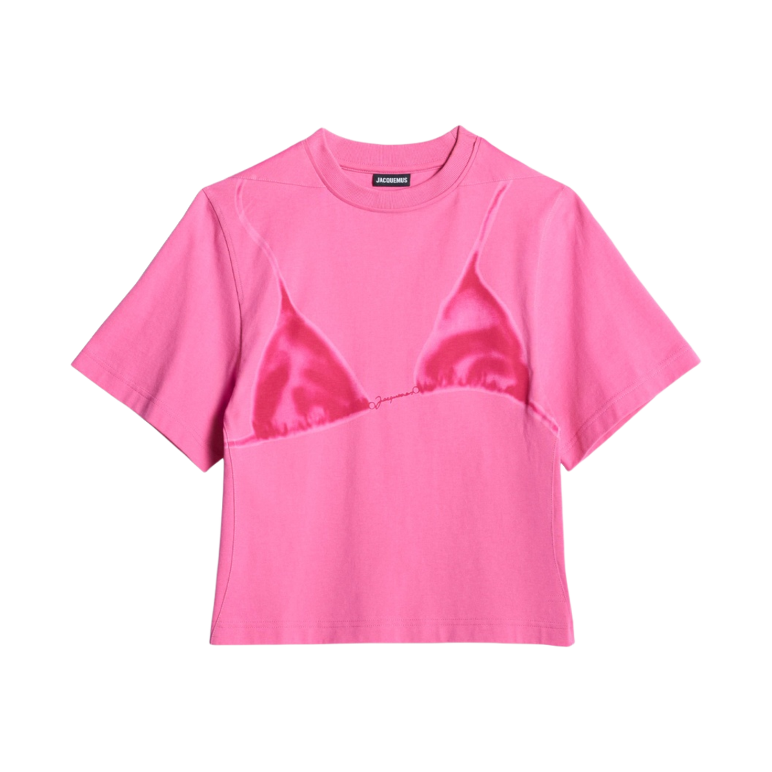 (W) 자크뮈스 르 티셔츠 비키니 프린트 웨트 이펙트 핑크((W) Jacquemus Le T-shirt Bikini Print Wet Effect Pink) - 1