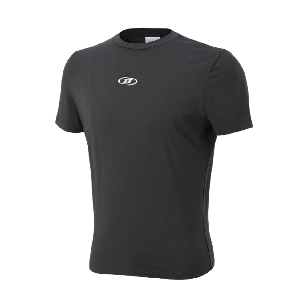 본투윈 실버 B 로고 머슬핏 티셔츠 차콜(BORN TO WIN Silver B Logo Muscle Fit T-Shirts Charcoal)
