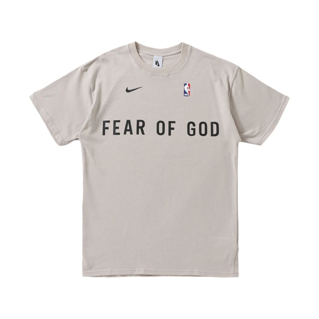 나이키 x 피어 오브 갓 웜업 티셔츠 오트밀(Nike x Fear of God Warm Up T-Shirt Oatmeal)
