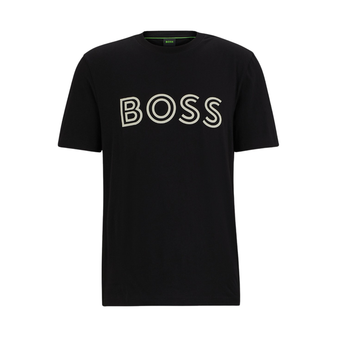 휴고 보스 로고 헤렌 코튼 레귤러 핏 티셔츠 블랙(Hugo Boss Heren Cotton Regular Fit T-Shirt with Logo Black) - 1