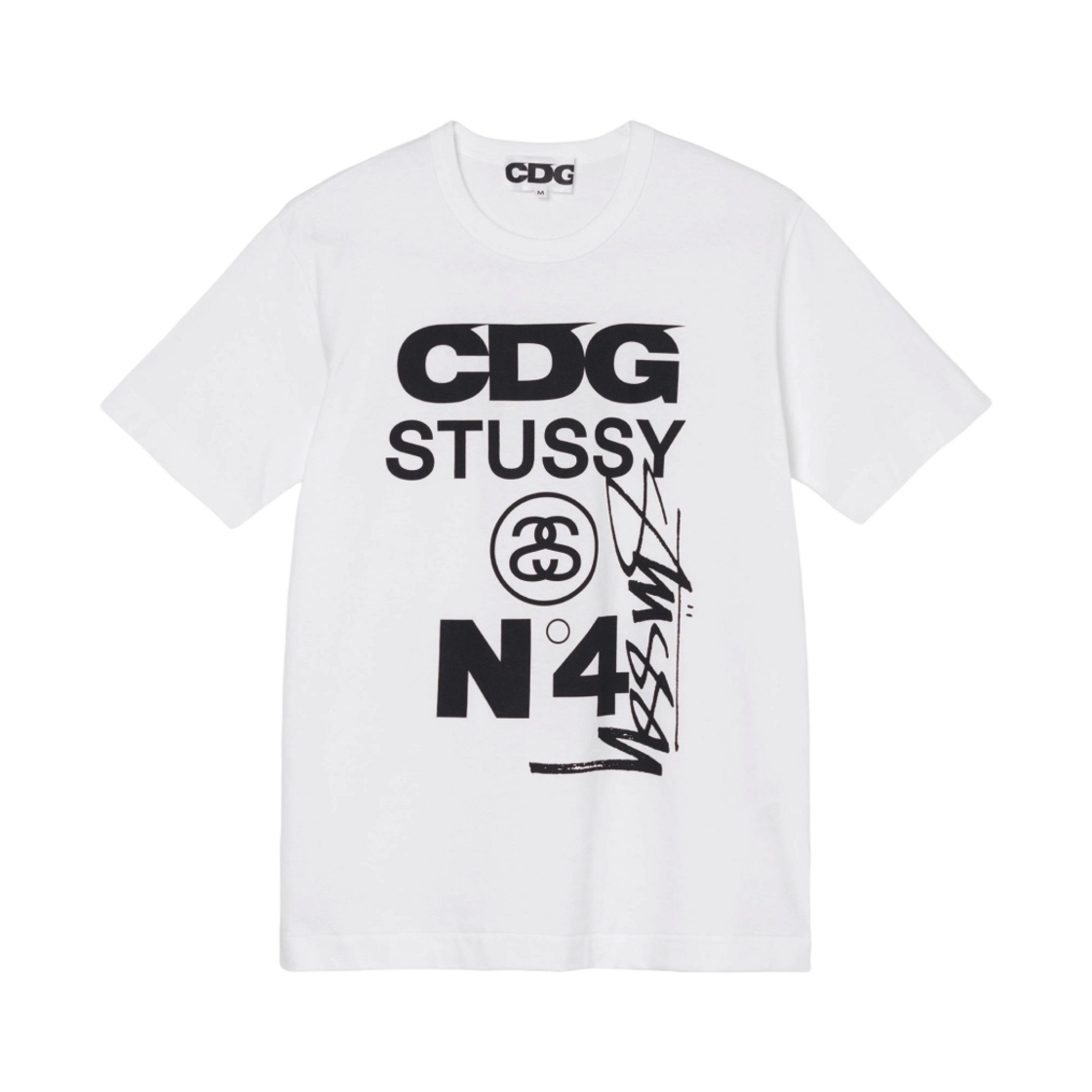CDG x 스투시 티셔츠 화이트(CDG x Stussy T-Shirt White)