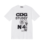 CDG x Stussy T-Shirt White