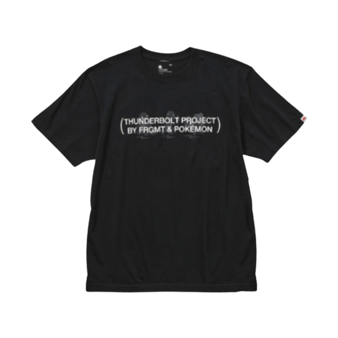 프라그먼트 x 포켓몬 썬더볼트 프로젝트 TBP 001.004.007 티셔츠 블랙(Fragment x Pokemon Thunderbolt Project TBP 001.004.007 T-Shirt Black)