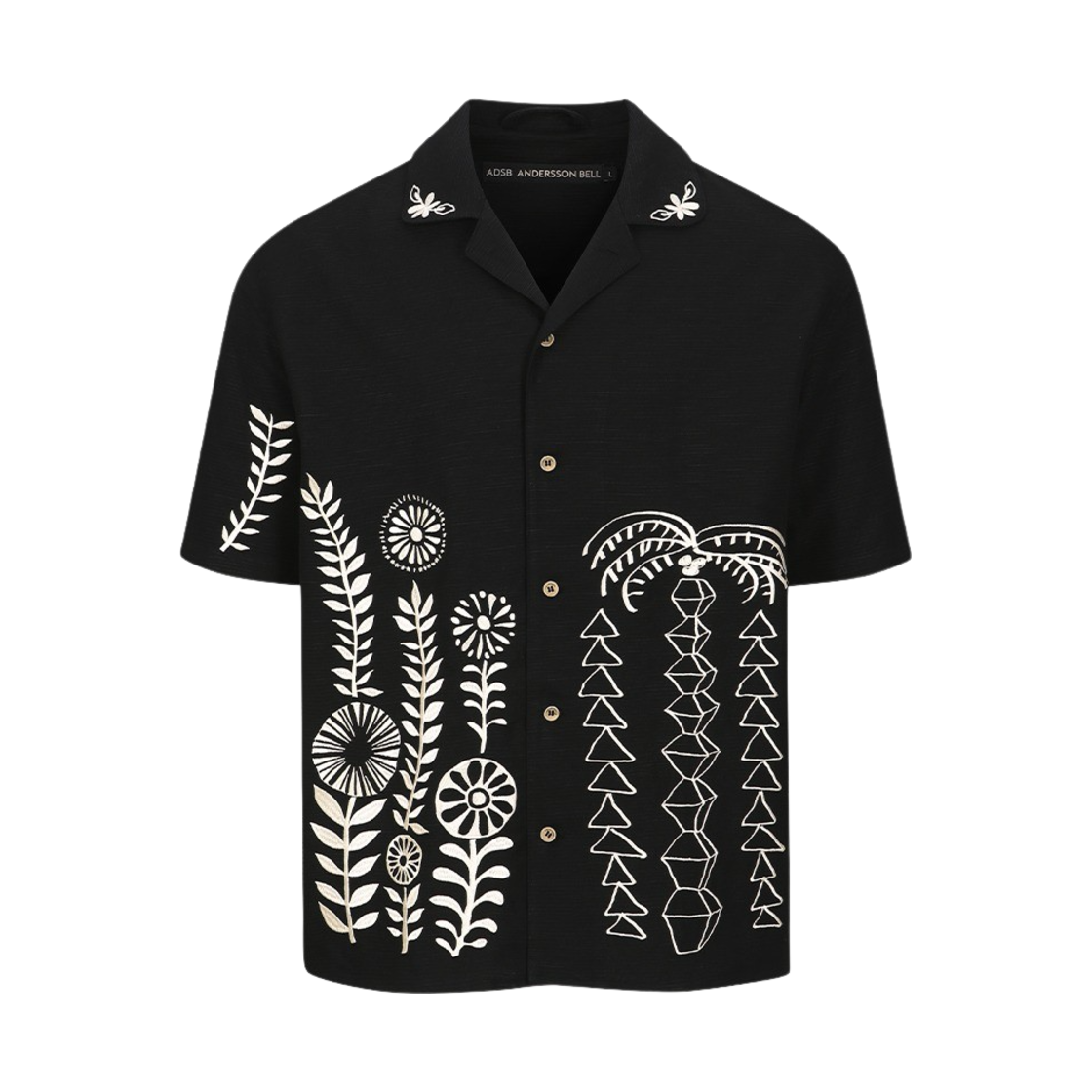 [KREAM 단독] ADSB 앤더슨벨 메이 엠브로이더리 오픈 칼라 셔츠 블랙([KREAM 단독] ADSB Andersson Bell May Embroidery Open Collar Shirts Black)