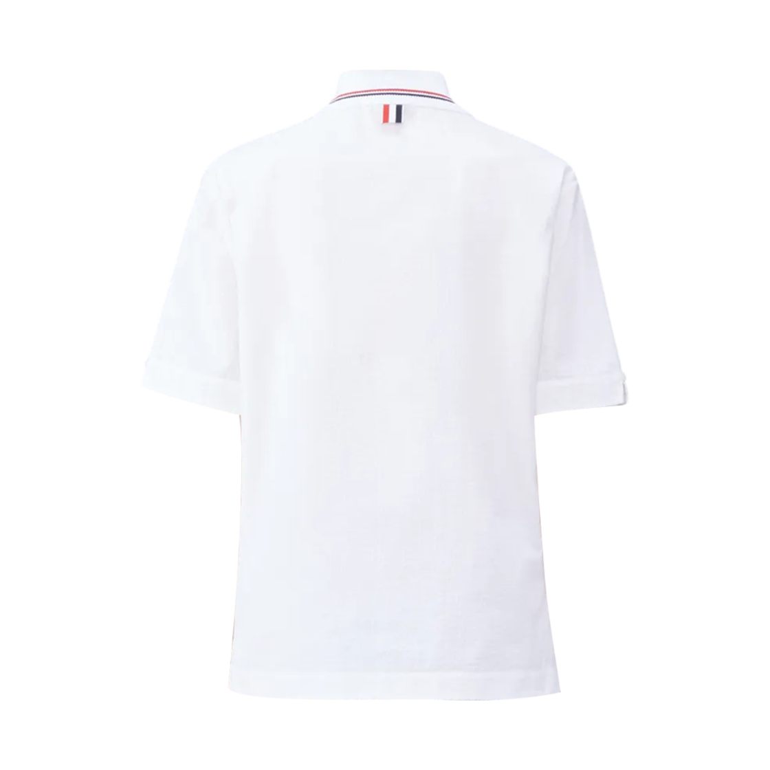 (W) 톰브라운 시어서커 폴로 셔츠 화이트((W) Thom Browne Seersucker Polo Shirt White) - 2