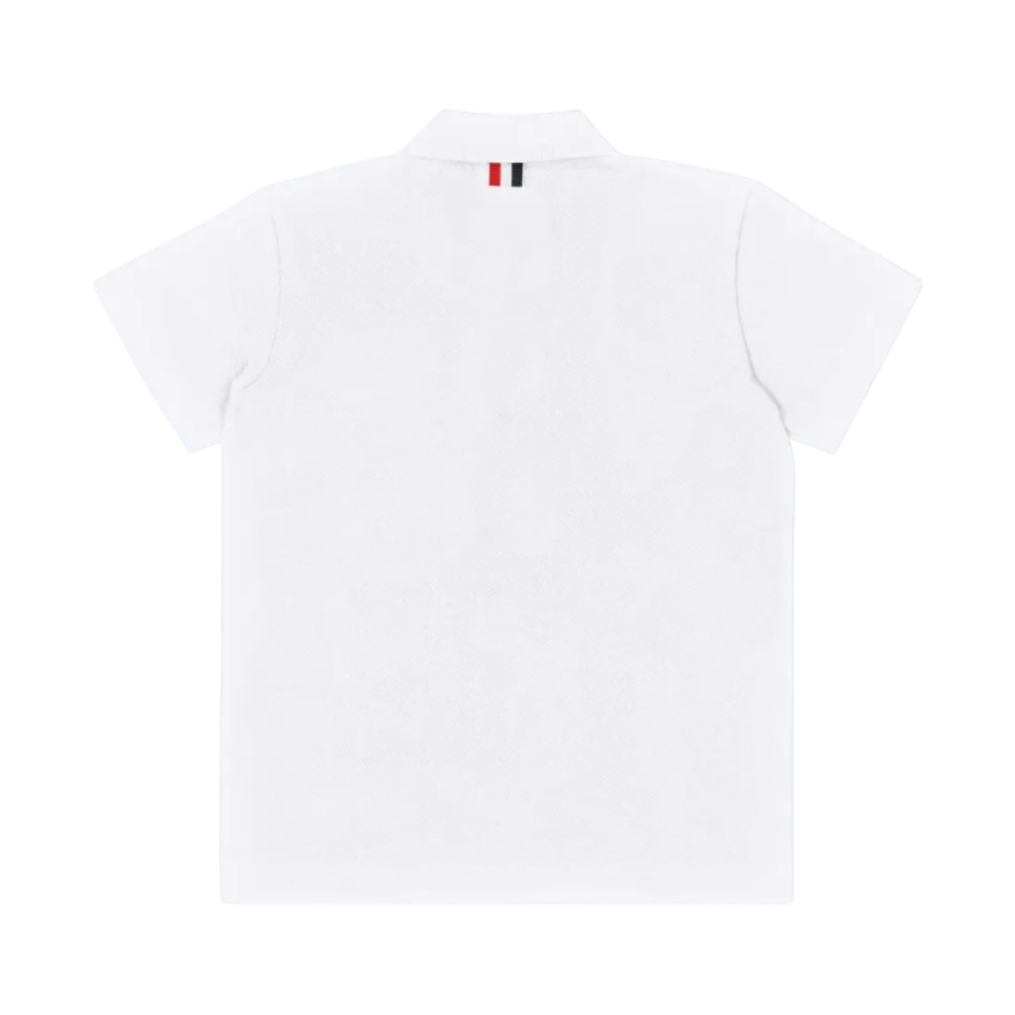 (키즈) 톰브라운 코튼 피케 클래식 숏슬리브 폴로 셔츠 화이트((Kids) Thom Browne Cotton Pique Classic Short Sleeve Polo Shirt White) - 2
