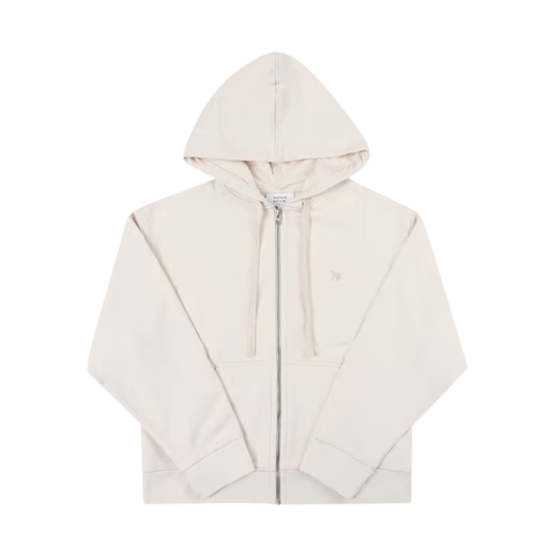 (W) 메종 키츠네 베이비 폭스 패치 집업 후드 프레쉬 코튼((W) Maison Kitsune Baby Fox Patch Zipped Hoodie Fresh Cotton) - 1