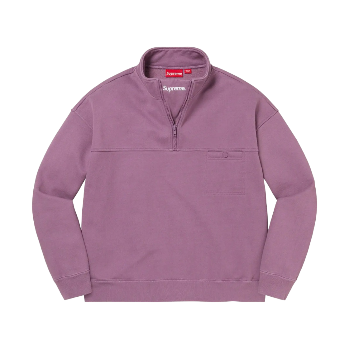 슈프림 워시드 하프 집 풀오버 더스티 퍼플 - 22FW(Supreme Washed Half Zip Pullover Dusty Purple- 22FW) - 1