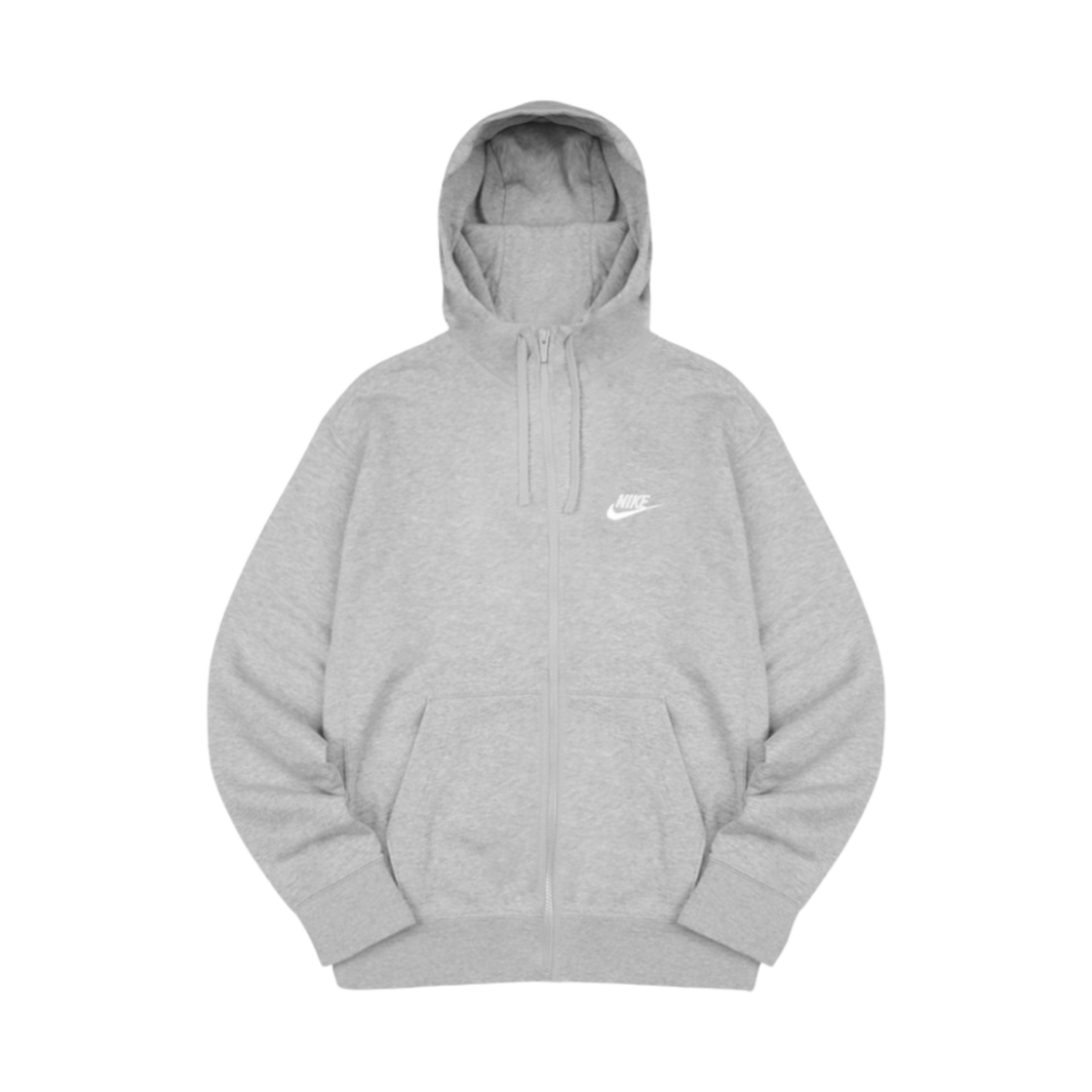 나이키 NSW 클럽 풀 집 후드 그레이 헤더 - US/EU(Nike NSW Club Full Zip Hoodie Grey Heather - US/EU) - 1