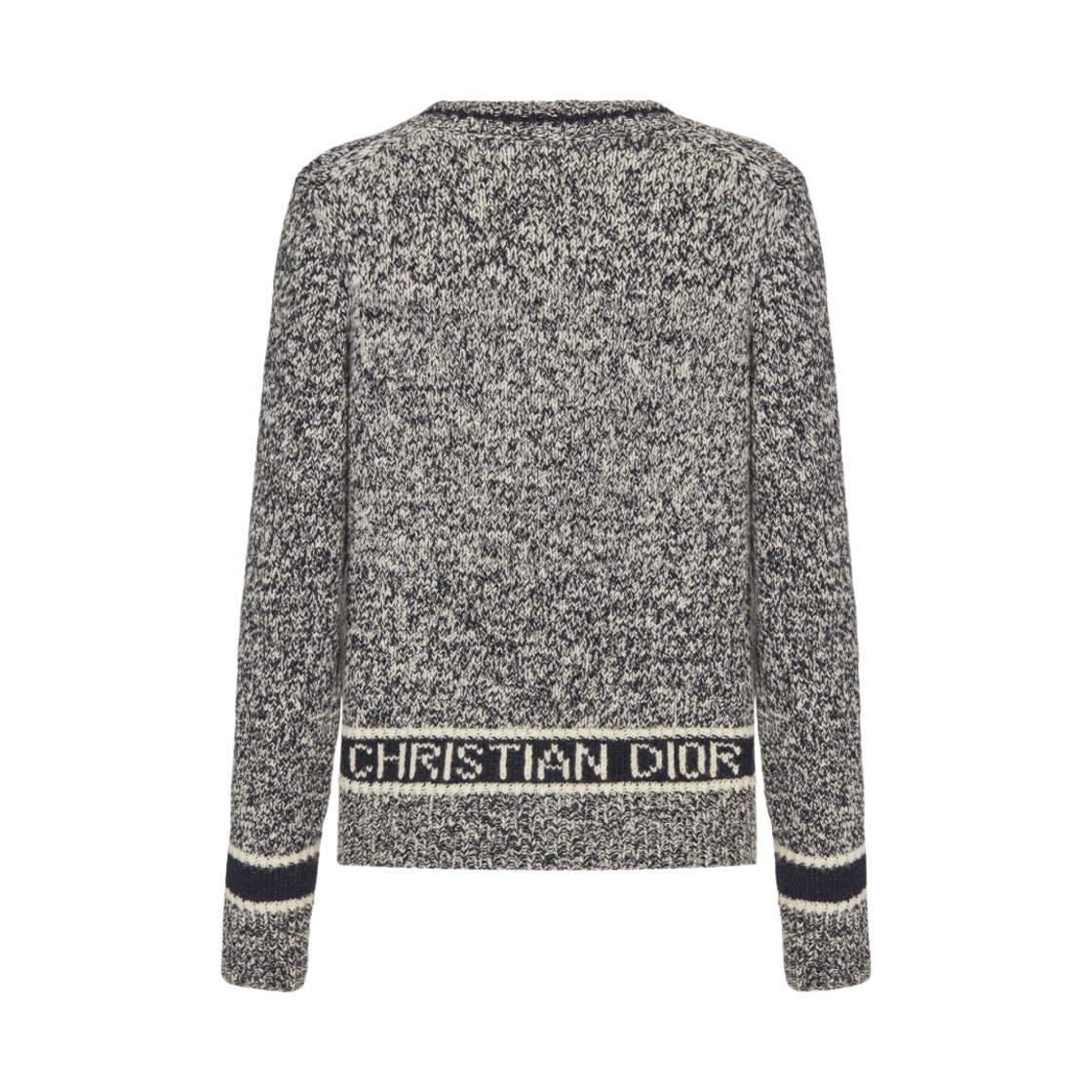 (W) 디올 브이넥 스웨터 울 캐시미어 니트 물리네 블루 그레이((W) Dior V-Neck Sweater Wool Cashmere Knit Mouline Blue Gray) - 2