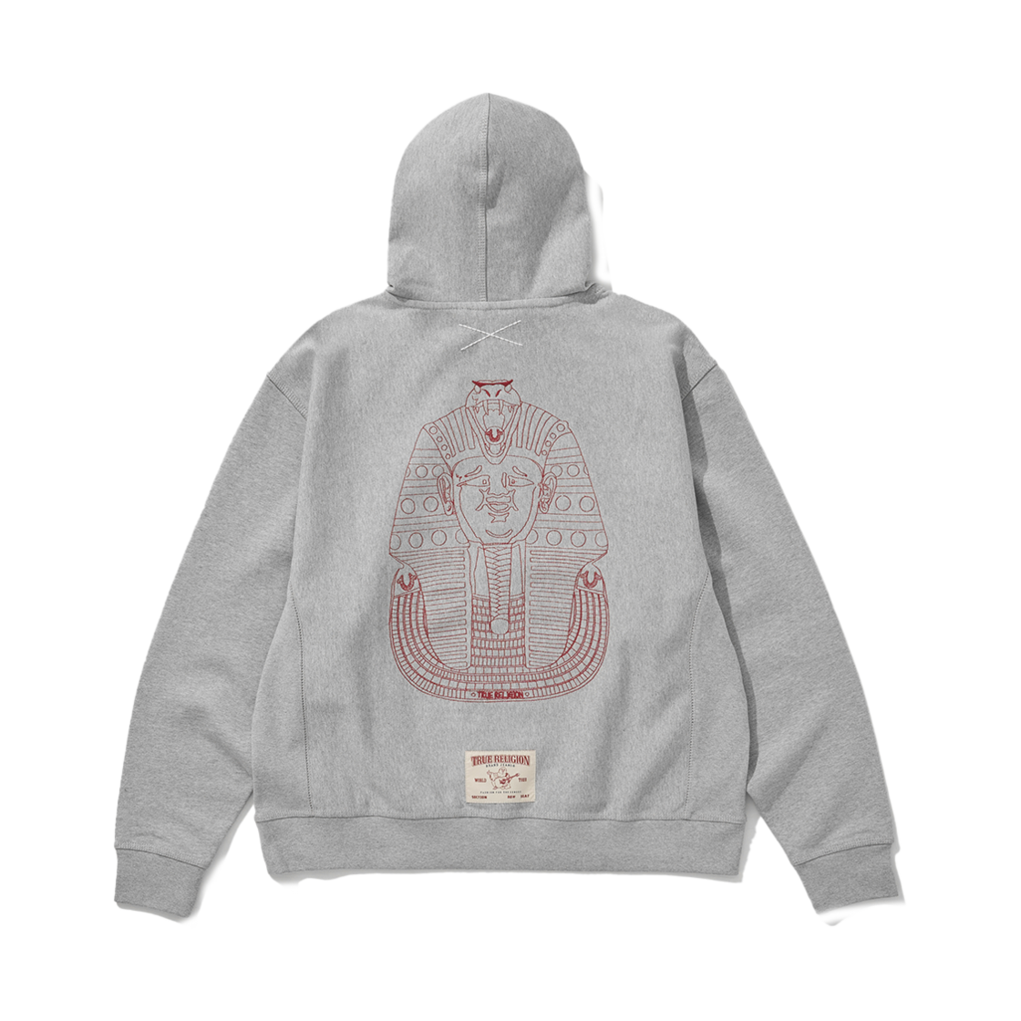 TR24FWHD01MMG True Religion TR Sphinx Hoodie Melange Grey