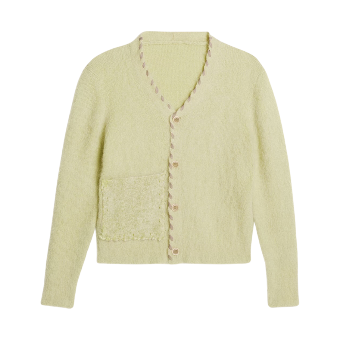 자크뮈스 르 가디건 라조 파이프드 모헤어 가디건 라이트 그린(Jacquemus Le Cardigan Lazo Piped Mohair Cardigan Light Green) - 1