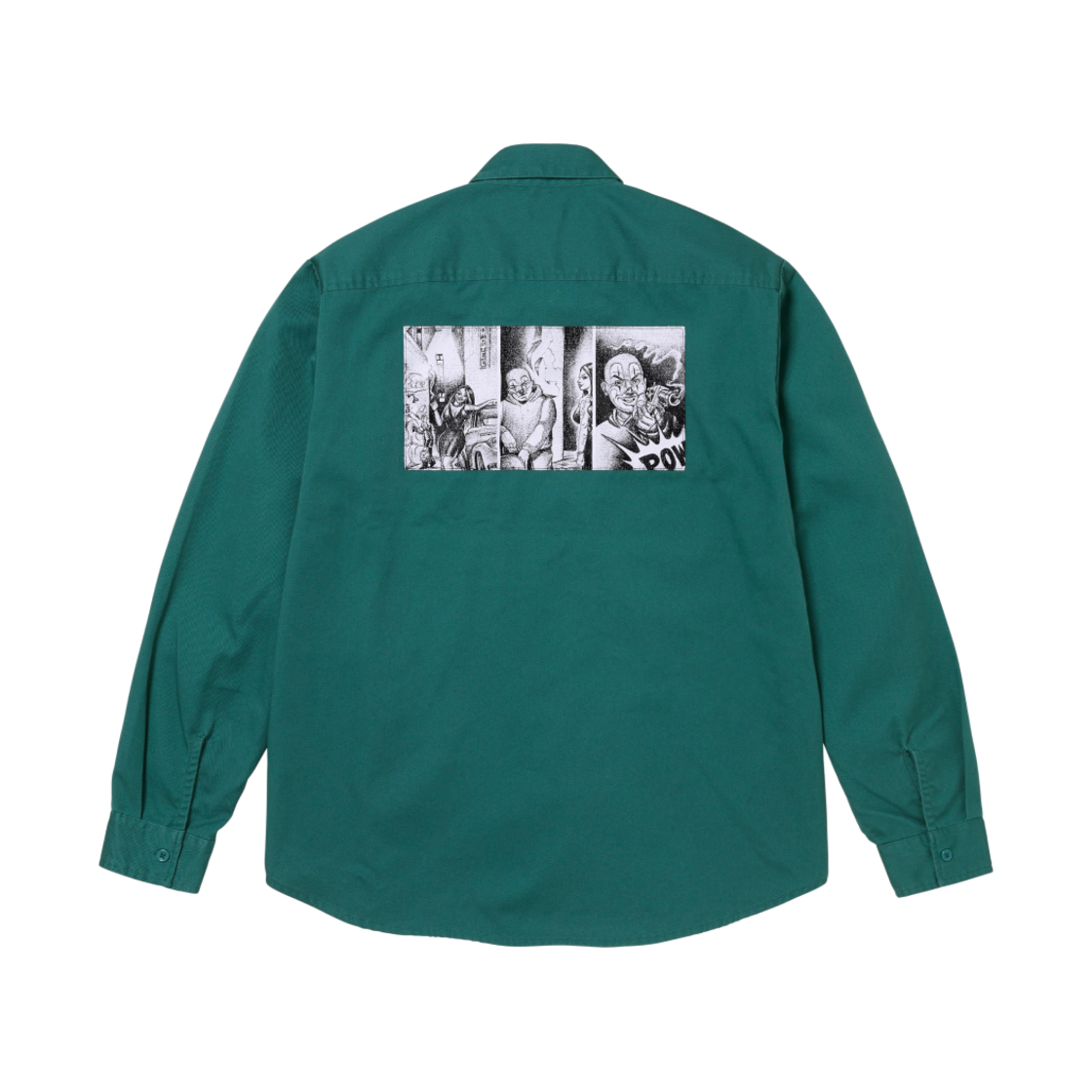 슈프림 미스터 카툰 워크 셔츠 워크 그린 - 24FW(Supreme Mister Cartoon Work Shirt Work Green - 24FW) - 1