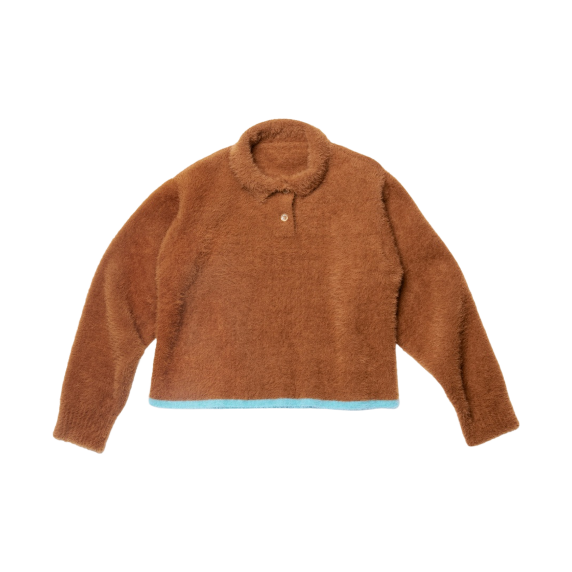 (W) 자크뮈스 르 폴로 네브 플러피 롱슬리브 브라운((W) Jacquemus Le Polo Neve Fluffy Long Sleeve Brown) - 1