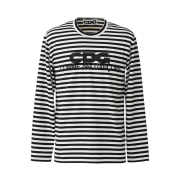 CDG Long Sleeve T-Shirt Black Stripe Black