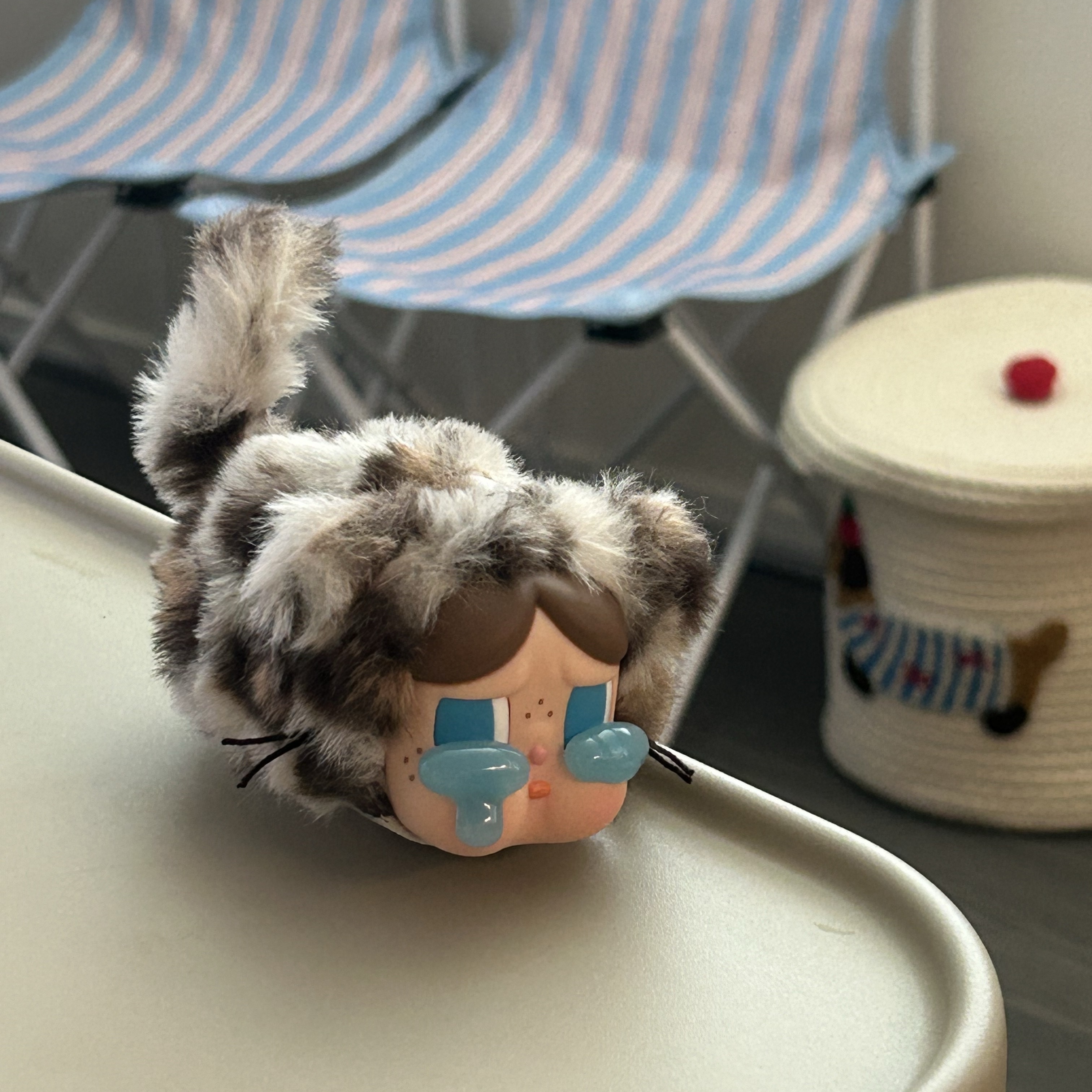 Pop Mart Crybaby Wild But Cutie Series Vinyl Plush Pendant (6 Blind Boxes), Pop Mart Crybaby Wild But Cutie Series Vinyl Plush Pendant (1 Blind Box) 착용 스타일