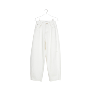 En Or Women Curved Wide Denim Pants White