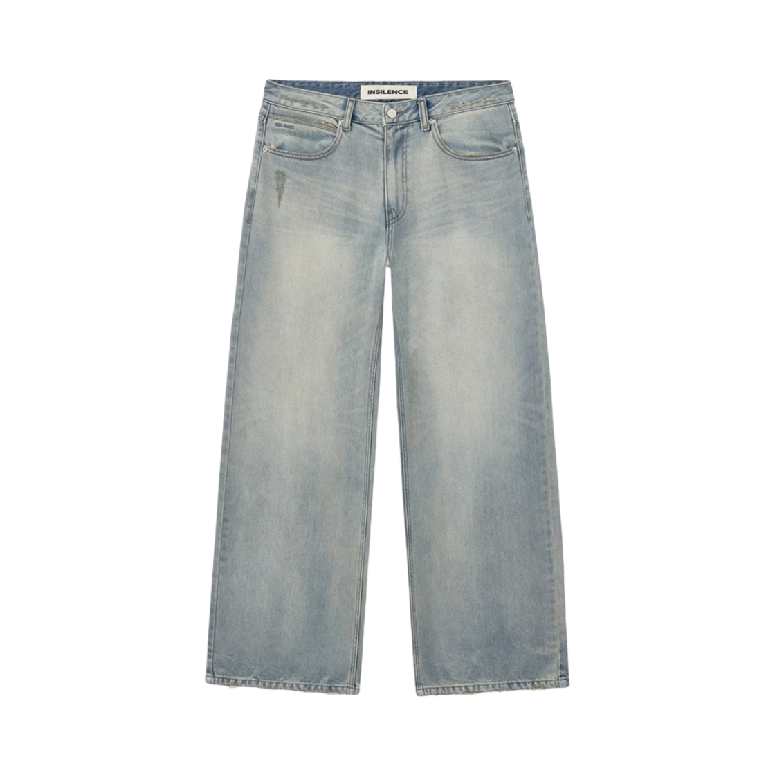 (W) 인사일런스 로우 웨이스트 와이드 진 2 워시드 블루((W) Insilence Low Waist Wide Jean 2 Washed Blue)