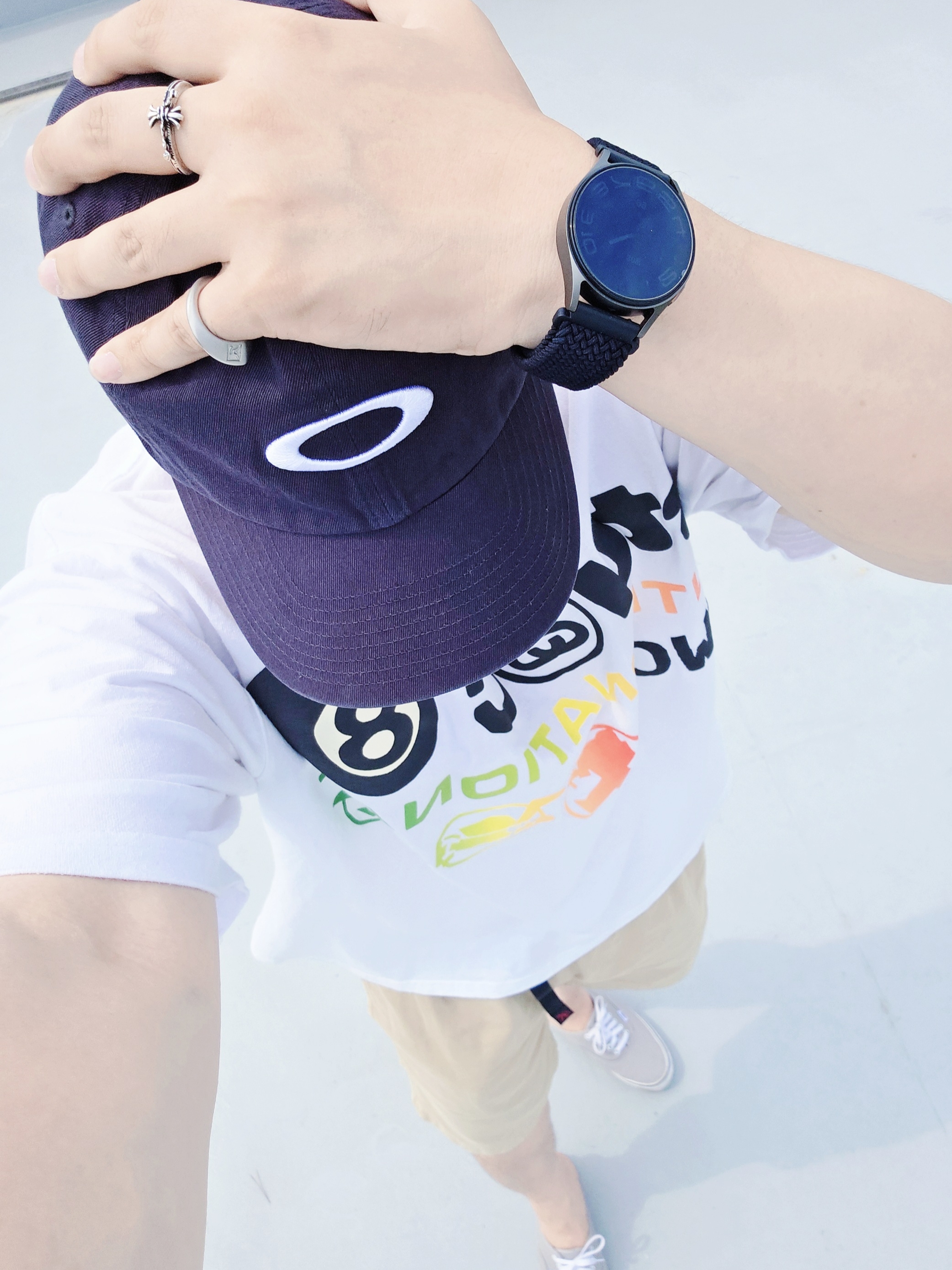 Oakley Remix Dad Hat Blackout, Quarqor #5117 Ring 착용 스타일 - 1