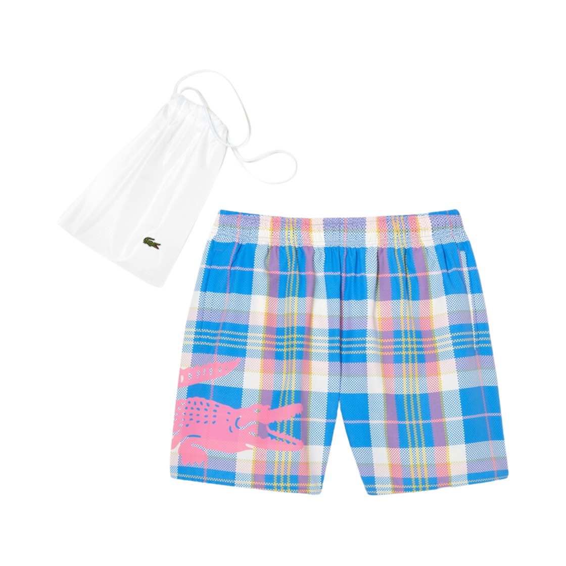 라코스테 마드라스 체크 스윔팬츠 블루 화이트(Lacoste Madras Check Swimpants Blue White) - 2