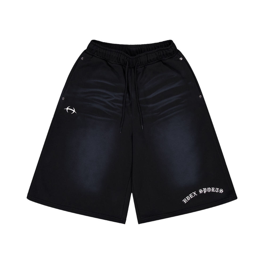 에이치덱스 브러시 워시드 버뮤다 쇼츠 블랙