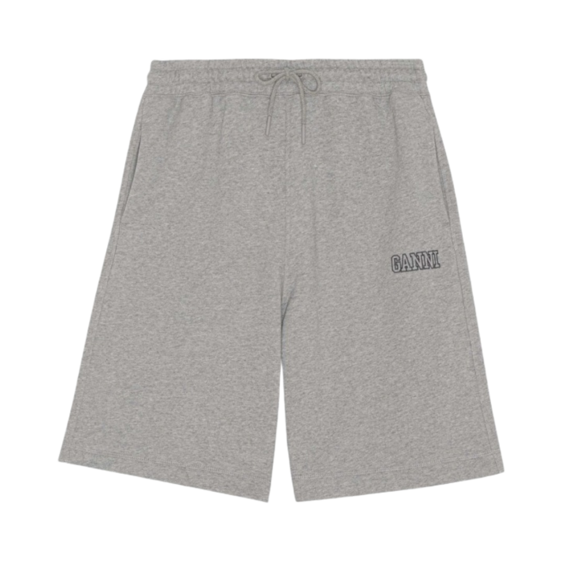 (W) 가니 드로우스트링 쇼츠 팔로마 멜란지((W) Ganni Drawstring Shorts Paloma Melange)
