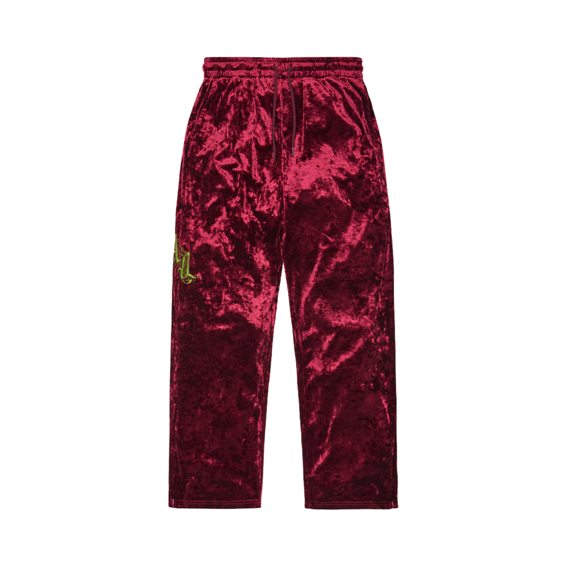 에이큐 블러드 로고 벨루어 팬츠 버건디(Aq Blood Logo Velour Pant Burgundy)