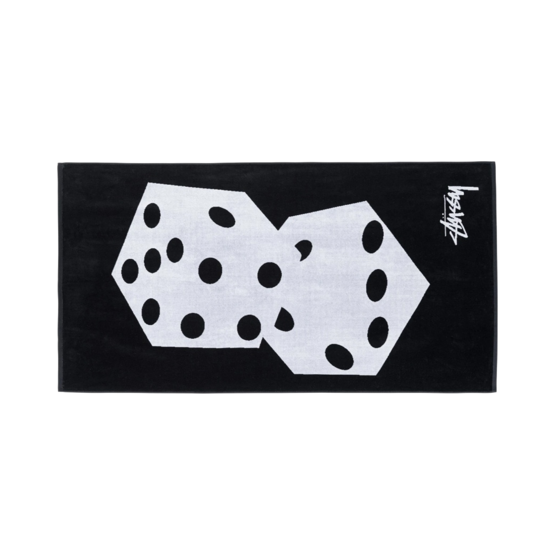 138783 Stussy Dice Jacquard Beach Towel Black