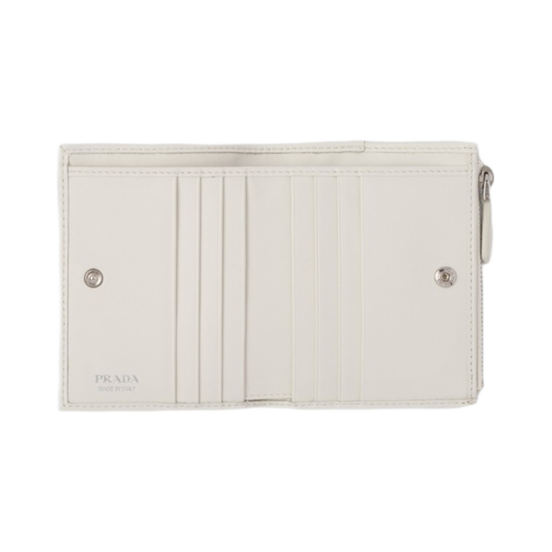 프라다 스몰 레더 월렛 화이트(Prada Small Leather Wallet White) - 2