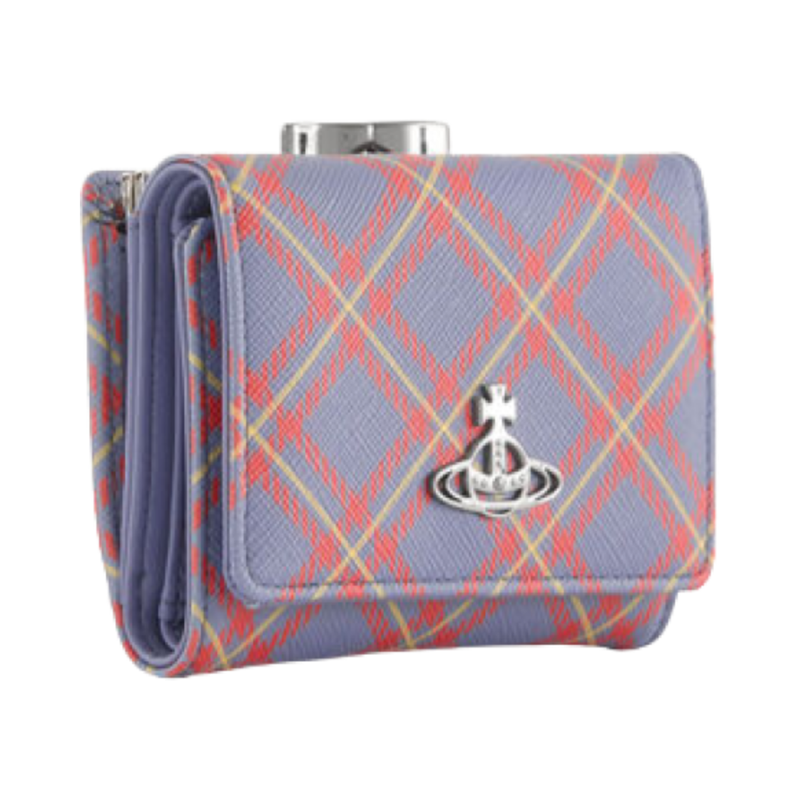 비비안 웨스트우드 스몰 프레임 월렛 블루 오렌지 타탄(Vivienne Westwood Small Frame Wallet Blue Orange Tartan) - 2