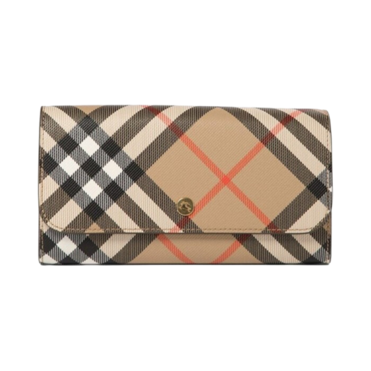 Burberry Check Continental Wallet Beige
