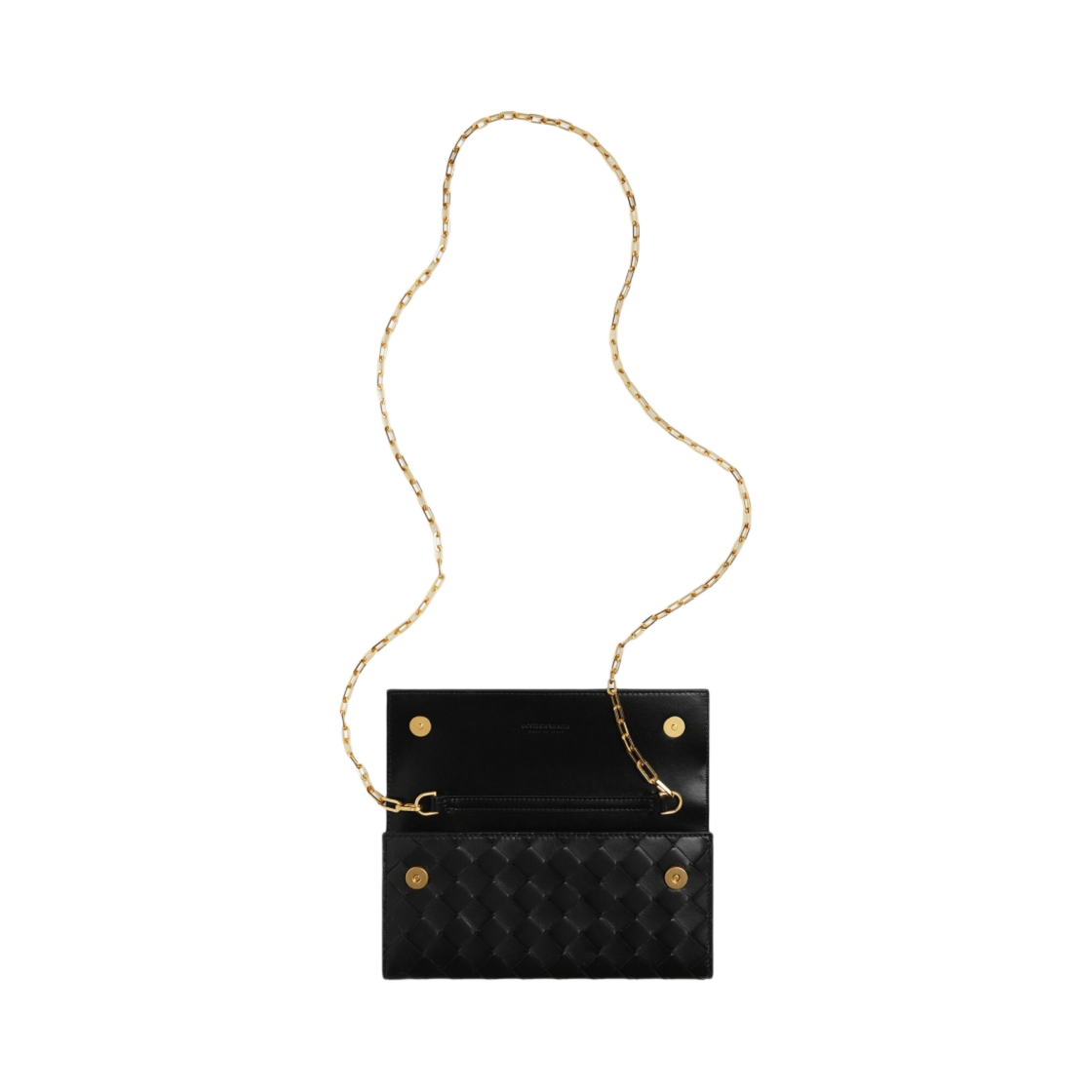 보테가 베네타 인트레치아토 체인 지갑 블랙(Bottega Veneta Intrecciato Wallet on Chain Black) - 2