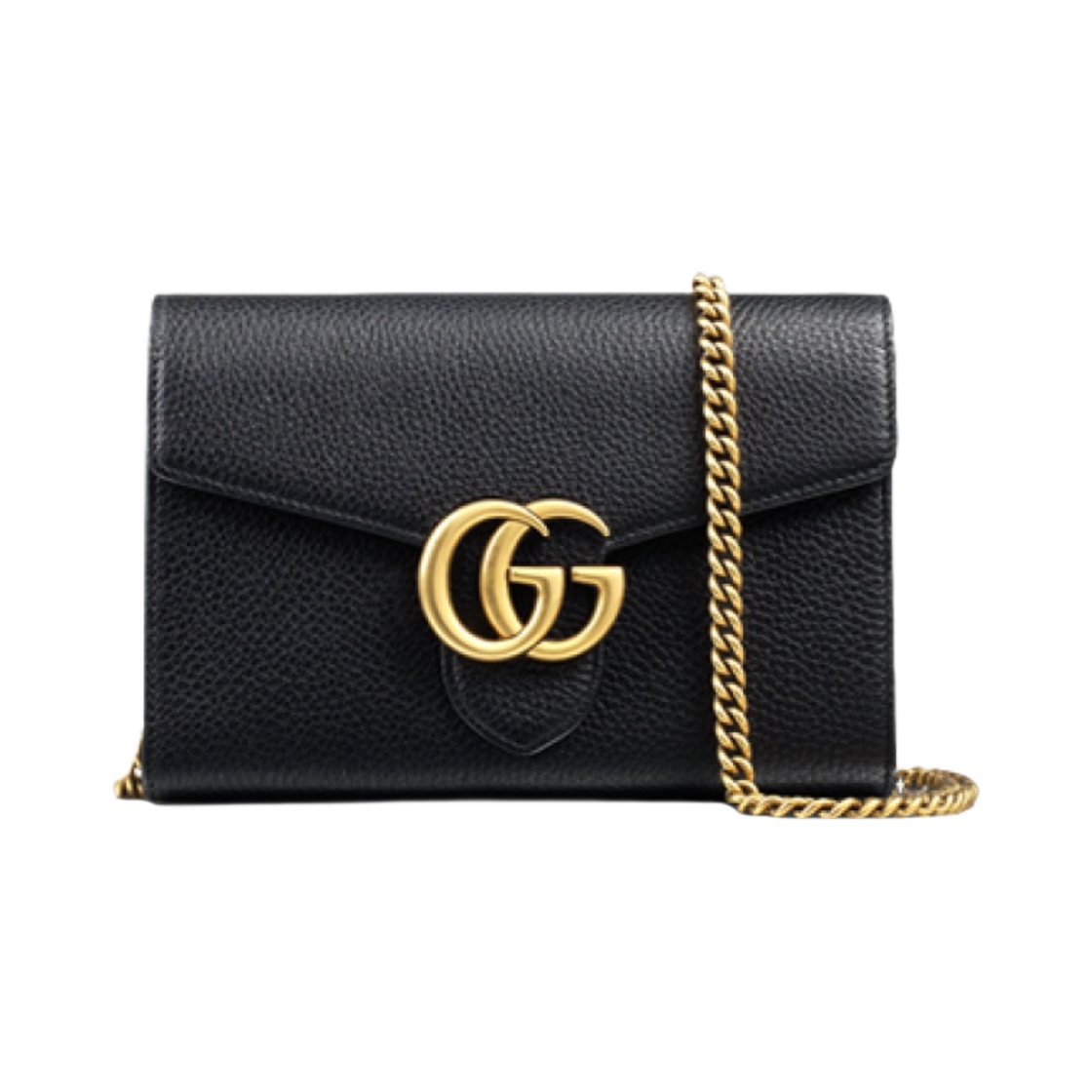 구찌 GG 마몽 체인 지갑 블랙(Gucci GG Marmont Chain Wallet Black) - 1