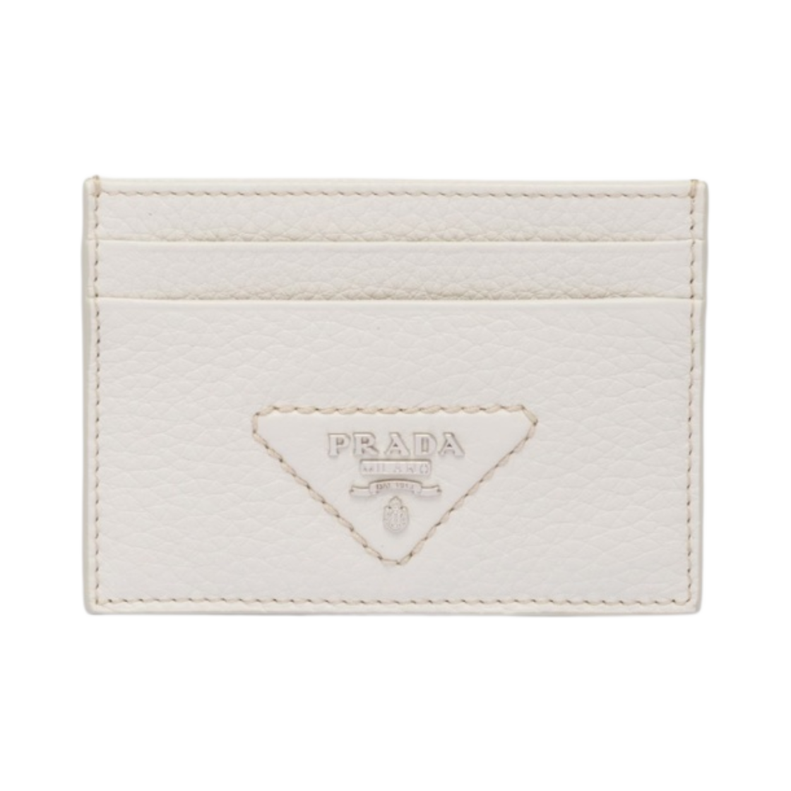 프라다 레더 카드 홀더 초크 화이트(Prada Leather Card Holder Chalk White) - 1