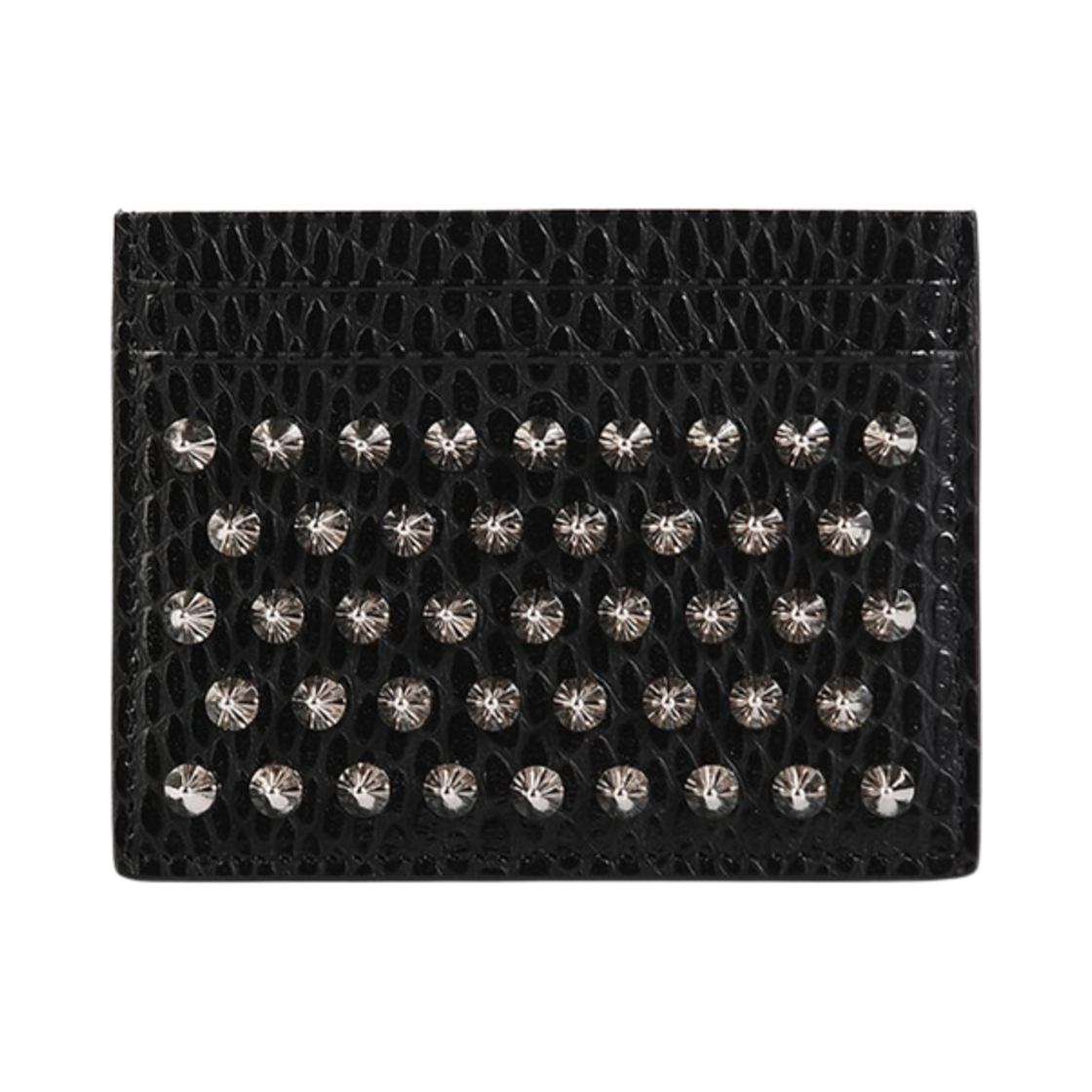 3205078BK65 Christian Louboutin Kios Spikes Card Holder Black