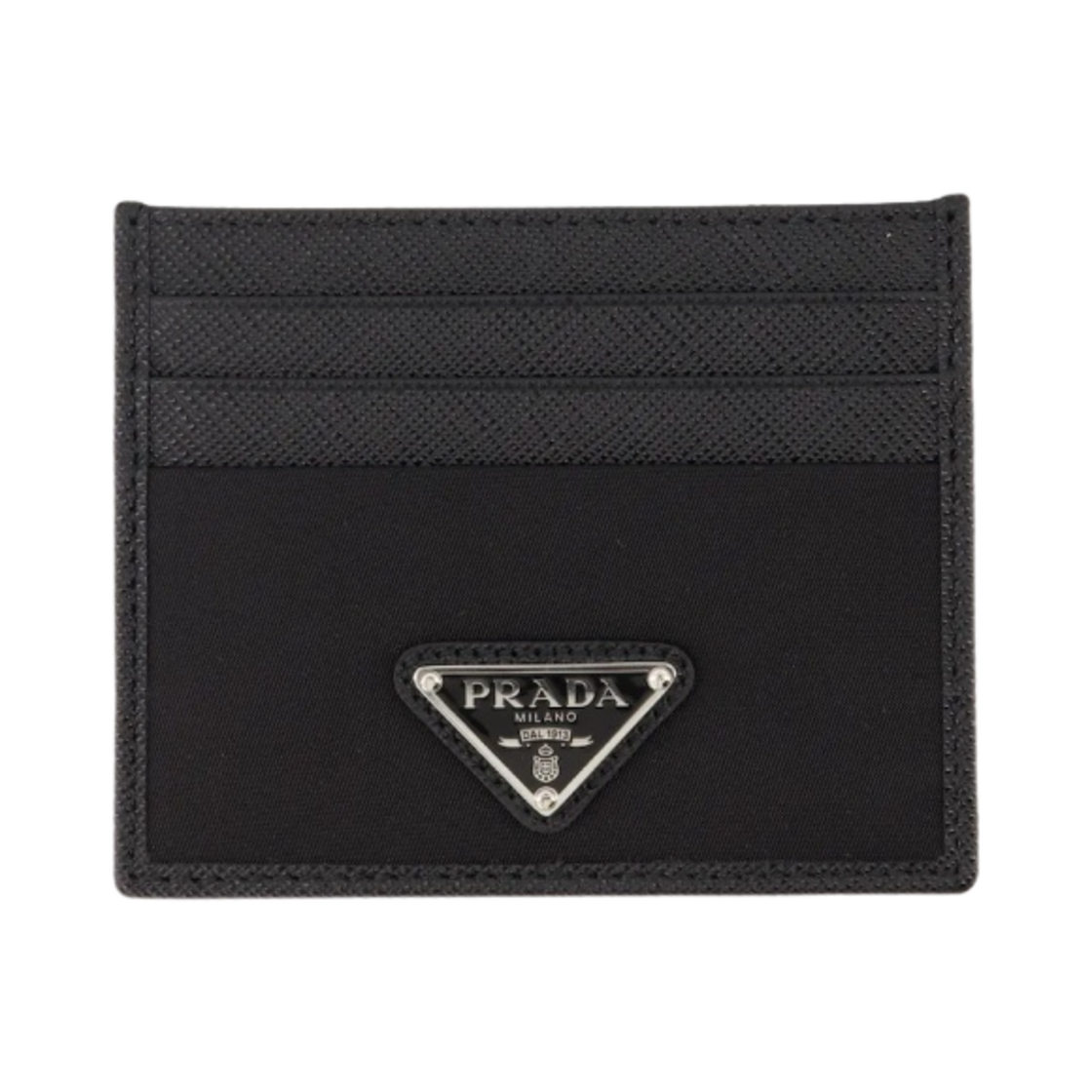 프라다 리나일론 사피아노 레더 카드 홀더 블랙(Prada Re-Nylon Saffiano Leather Card Holder Black)