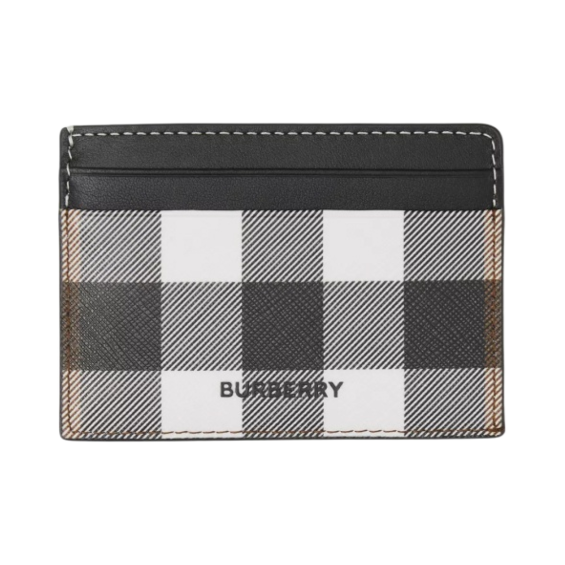 버버리 체크 레더 카드 케이스 다크 버치 브라운(Burberry Check Leather Card Case Dark Birch Brown)