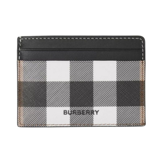 8036672/8052795 Burberry Check Leather Card Case Dark Birch Brown