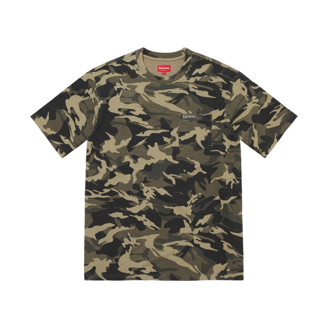 슈프림 S/S 포켓 티셔츠 올리브 카모 - 23SS