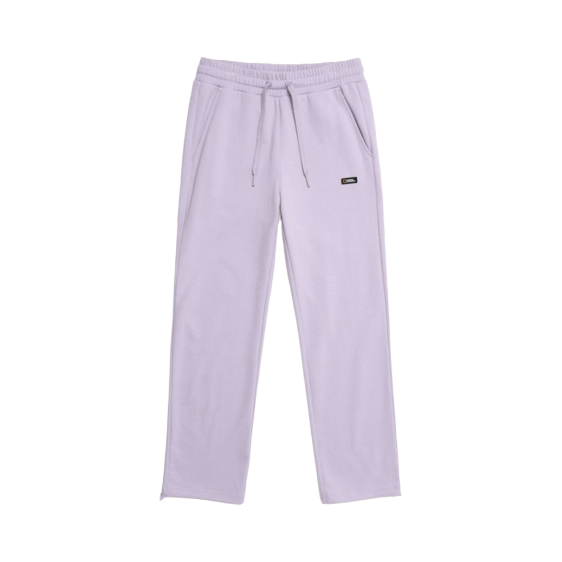 (W) 내셔널 지오그래픽 하이웨이스트 슬라운지 세미 와이드 팬츠 라벤더((W) National Geographic High Waisted Slounge Semi-Wide Pants Lavender)