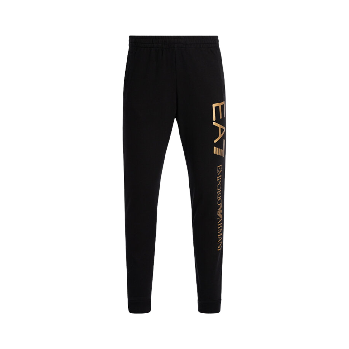 8NPPC1PJ05Z1203 Emporio Armani EA7 Logo Print Track Pants Black Gold