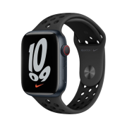 Apple Watch Nike Series 7 45mm Cellular Midnight Aluminum Case with Nike Sport Band Anthracite Black (Korean Ver.)