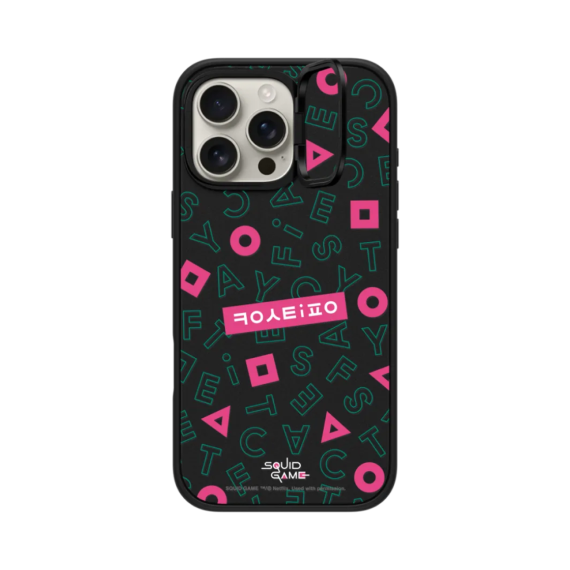 케이스티파이 x 오징어 게임 아이폰 오징어 게임 패턴 임팩트 링 스탠드 케이스 매트 블랙(Casetify x Squid Game iPhone Squid Game Pattern Impact Ring Stand Case Matte Black) - 3